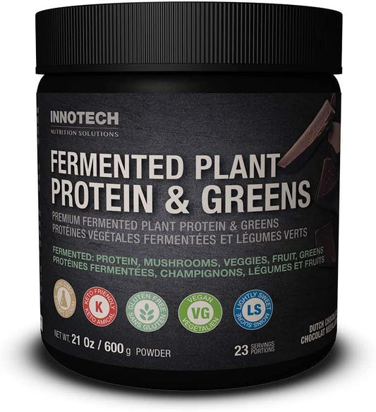Fermented Plant Protein and Greens Chocolate Lightly Sweetened - 600 g