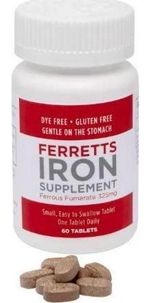 Ferretts Tablets Iron Supplement (325 mg Ferrous Fumarate) (Pack of 3)