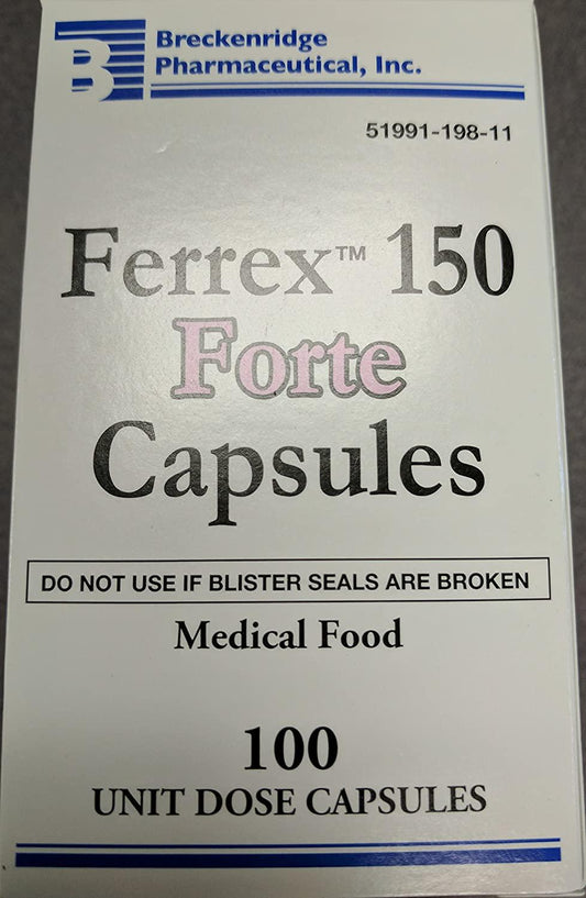 Ferrex 150 Forte Capsules - 100 count blister pack