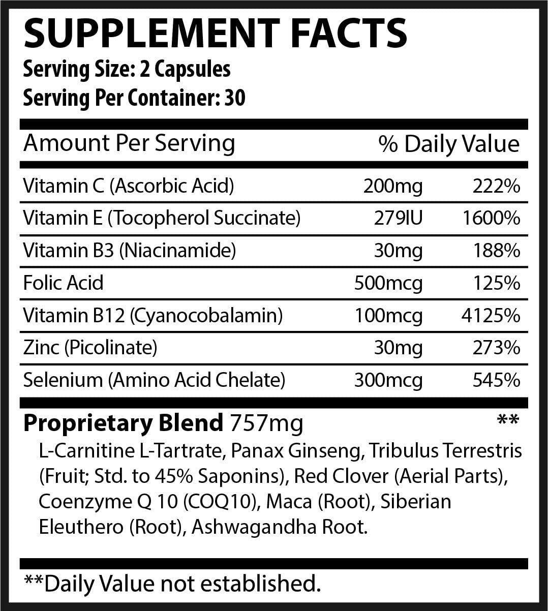 FertilHerbÂ + for Men Fertility Supplement | Doctor Recommended, All Natural, Antioxidants, Herbal Fertility Formula and Multivitamin for Men, 30 Servings Per Bottle