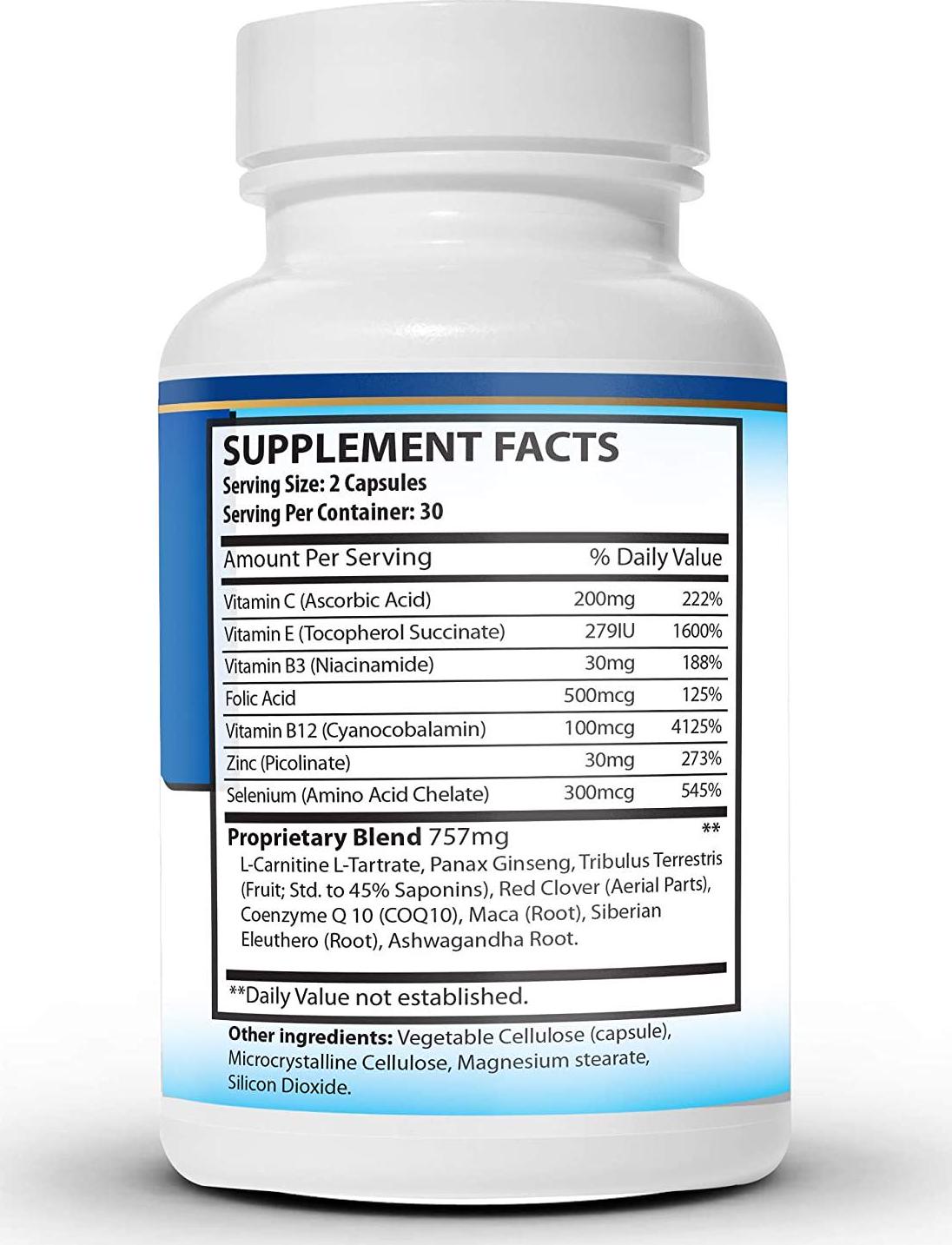 FertilHerbÂ + for Men Fertility Supplement | Doctor Recommended, All Natural, Antioxidants, Herbal Fertility Formula and Multivitamin for Men, 30 Servings Per Bottle