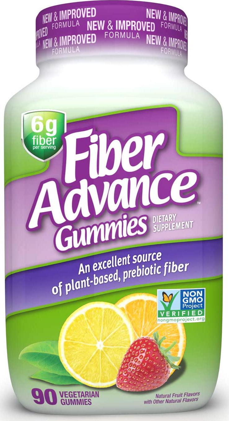 FiberAdvance Gummies: 100% Plant Based Fiber for Digestive Health (Non-GMO), 90 Count (30 Day Supply)