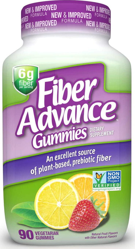 FiberAdvance Gummies: 100% Plant Based Fiber for Digestive Health (Non-GMO), 90 Count (30 Day Supply)