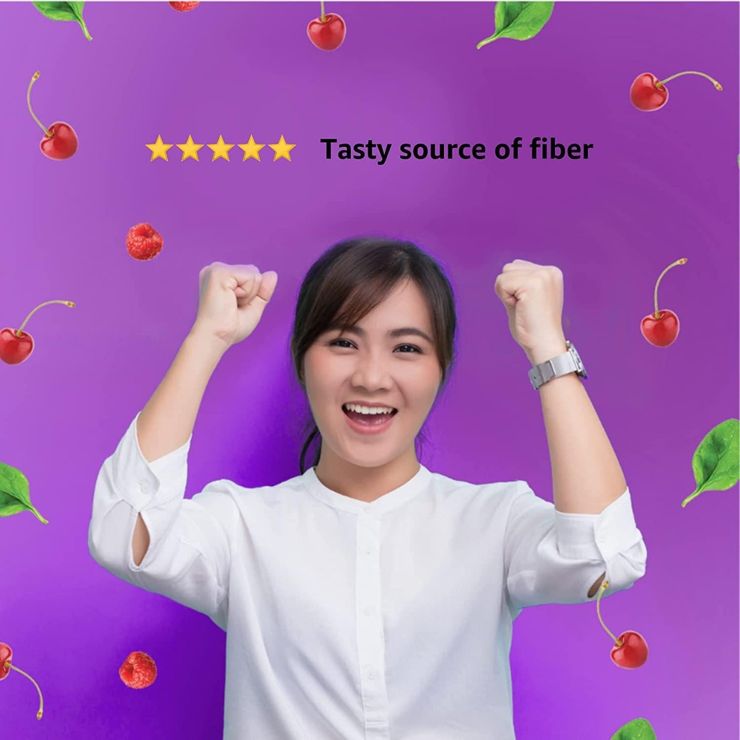 Fiber Choice Fruity Bites Daily Prebiotic Fiber Supplement Gummies, Mixed Berry, 90 Count