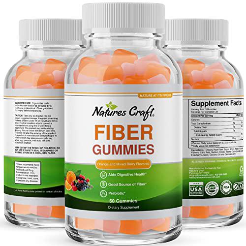 Fiber Gummies for Adults - Perfect Fiber Supplement Gummies for Colon Health, Digestive Support, Gut Leak Repair, Body Cleanse and Immunity Boost - Tasty Prebiotic Fiber Gummies - 60 Fiber Gummies