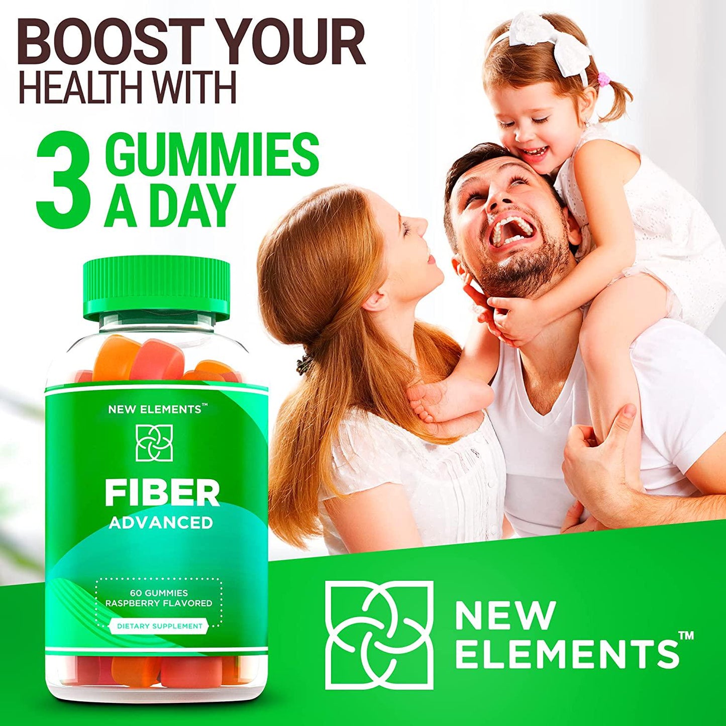 Fiber Gummies for Adults and Kids - Prebiotic Fiber Supplement Immune Booster, Digestive Support, Constipation Relief, Gut Health, Vegetarian Formula