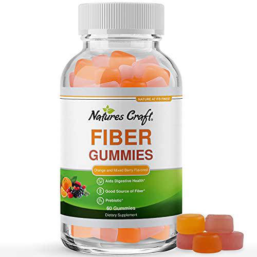 Fiber Gummies for Adults - Perfect Fiber Supplement Gummies for Colon Health, Digestive Support, Gut Leak Repair, Body Cleanse and Immunity Boost - Tasty Prebiotic Fiber Gummies - 60 Fiber Gummies