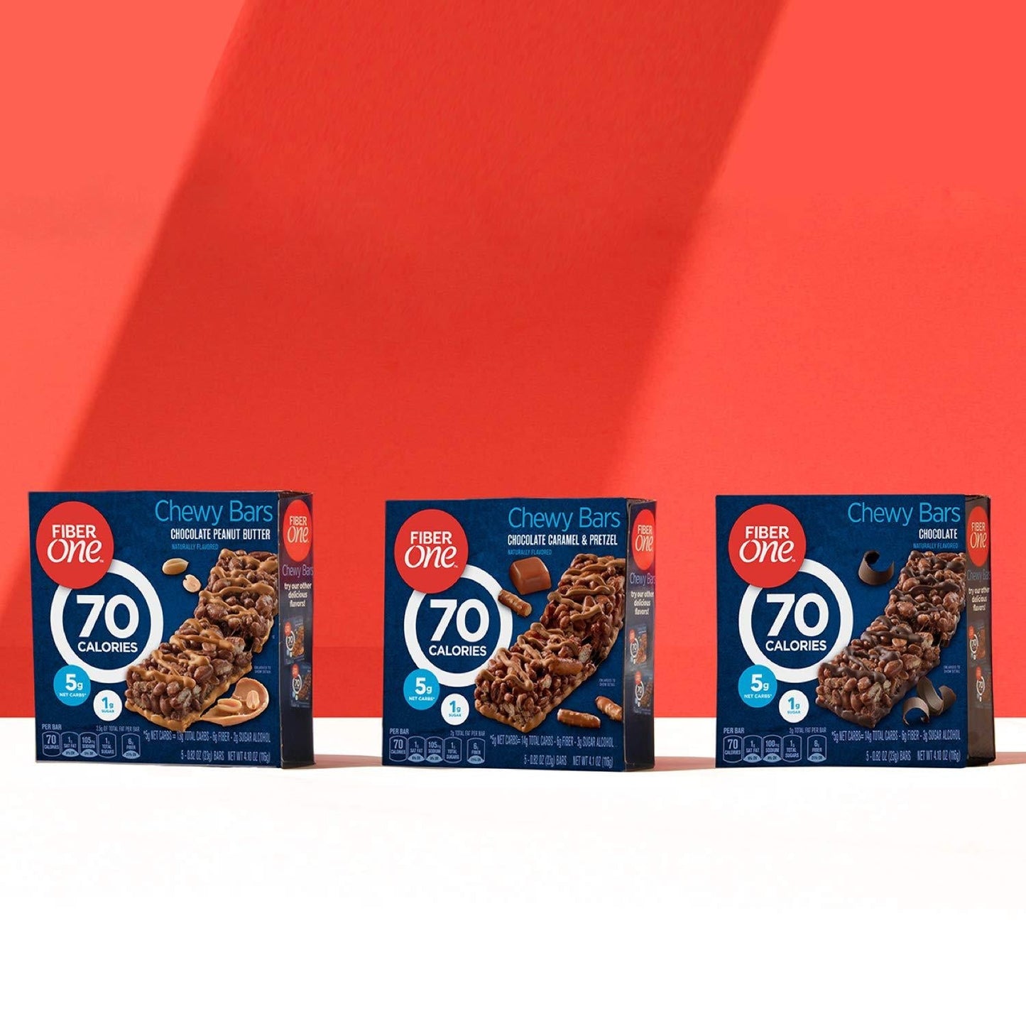 Fiber One 70 Calorie Chocolate Peanut Butter Bars, Snack, 10ct.