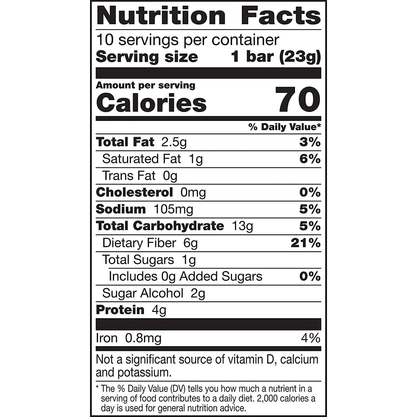 Fiber One 70 Calorie Chocolate Peanut Butter Bars, Snack, 10ct.