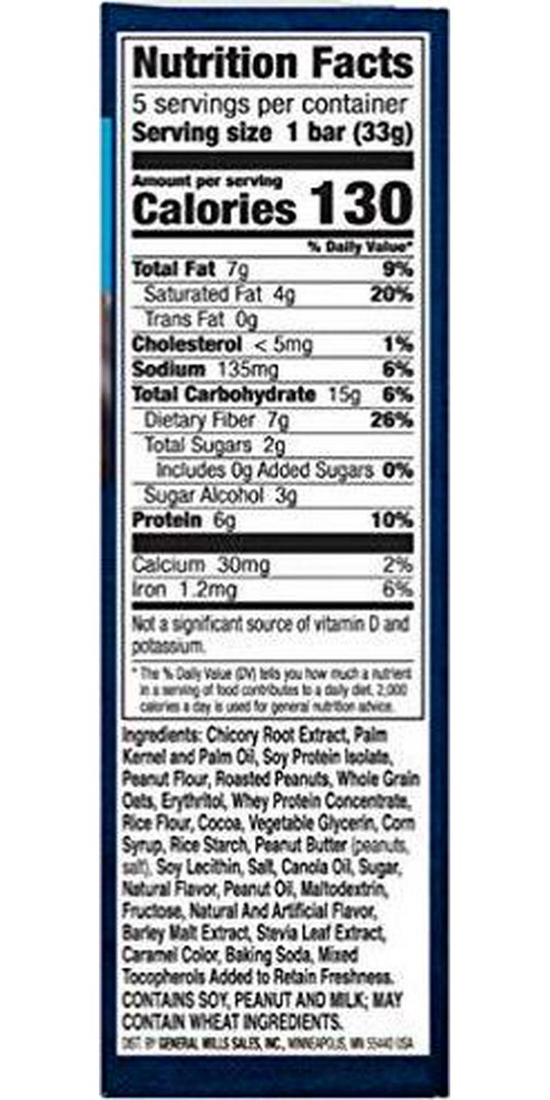 Fiber One, Protein, Chewy Bars, Peanut Butter, 5.8oz Box (Pack of 4)