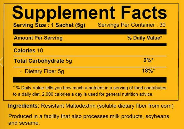 Fibrosol Prebiotic - Soluble Fiber Supplement, Plant-Based and Taste-Free (30 x 0.17oz sachets)