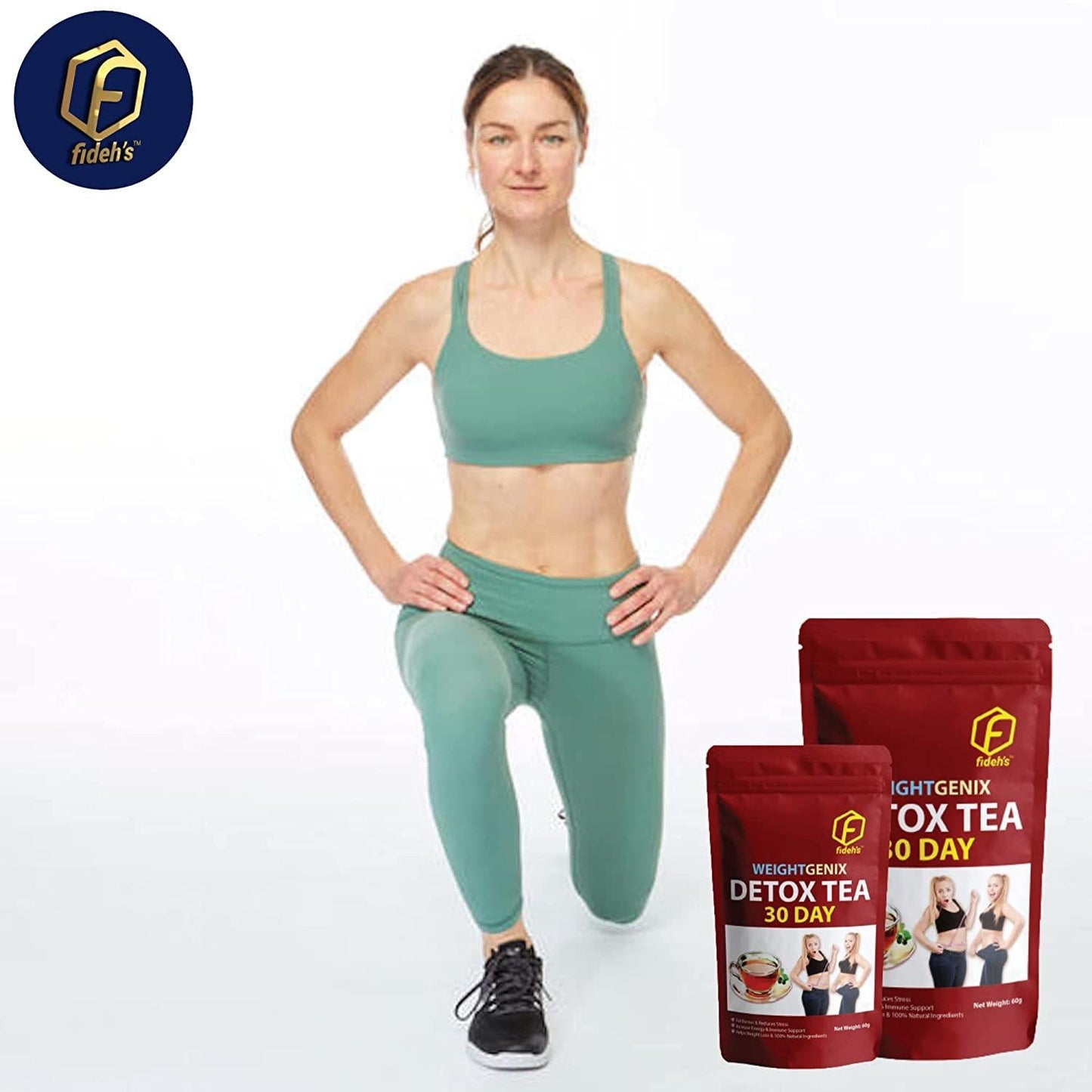 Fideh s 30 Day Detox Tea Herbal Natural Tea- Healthy Cleansing Formula | Improve Digestion- Natural Tea for Men and Women (30 Tea Bags)