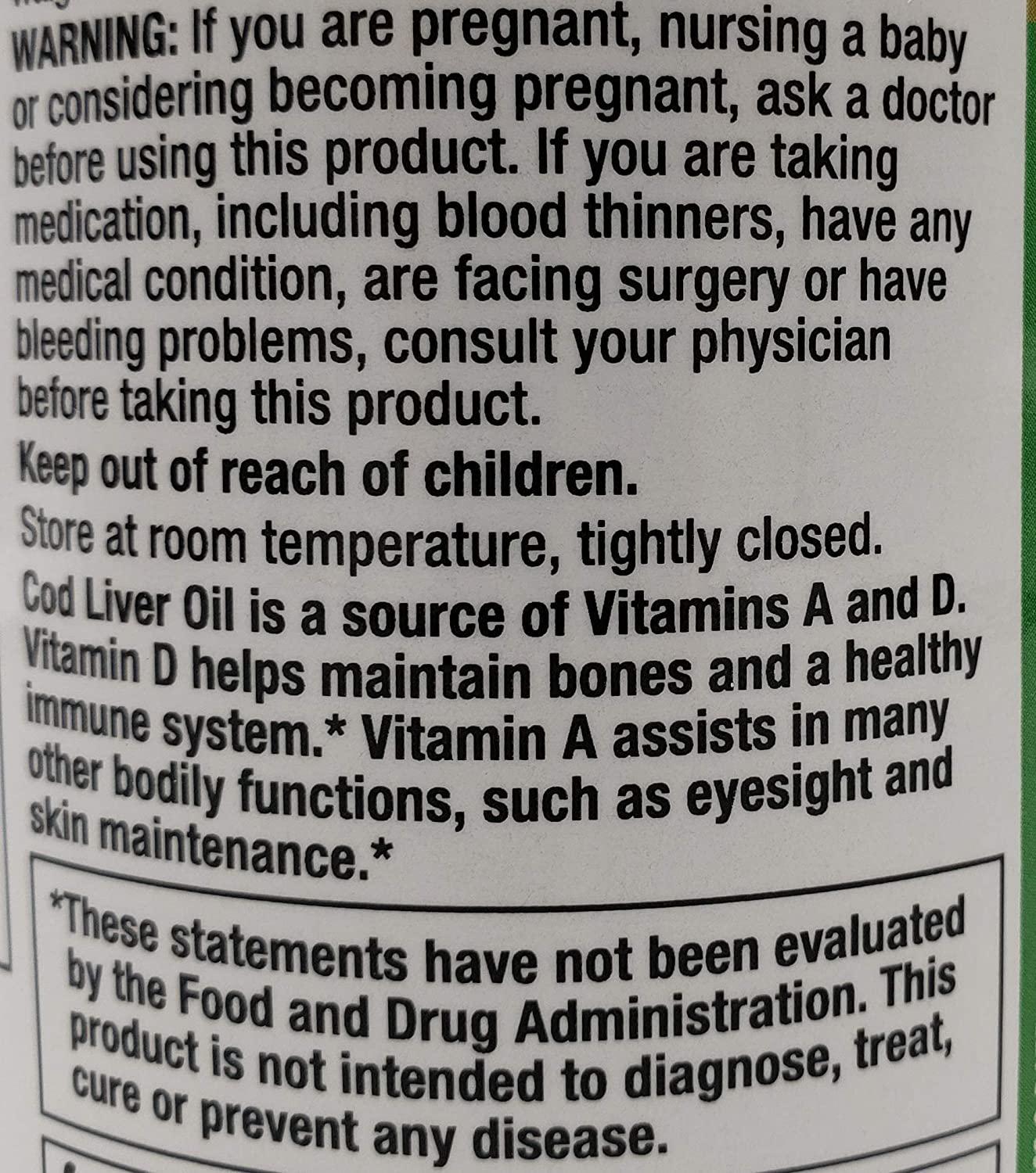 Finest Nutrition Cod Liver Oil 415mg, Softgels, 300 ea