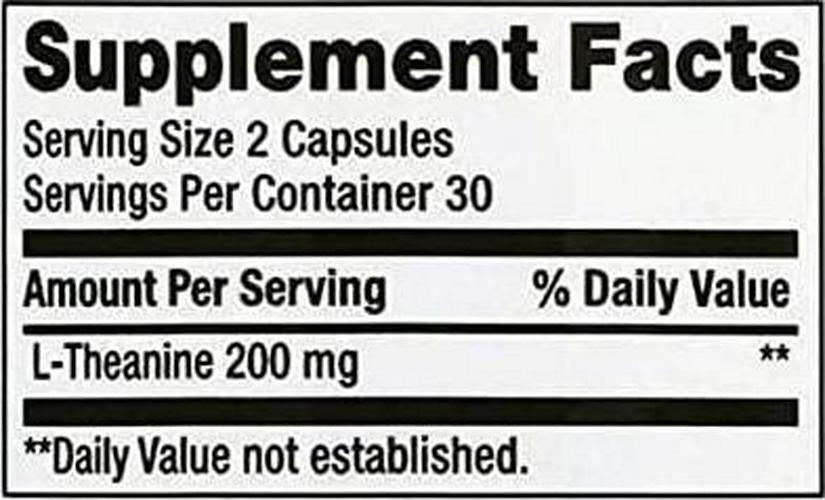 Finest Nutrition L-Theanine 200 mg Capsules 60.0ea