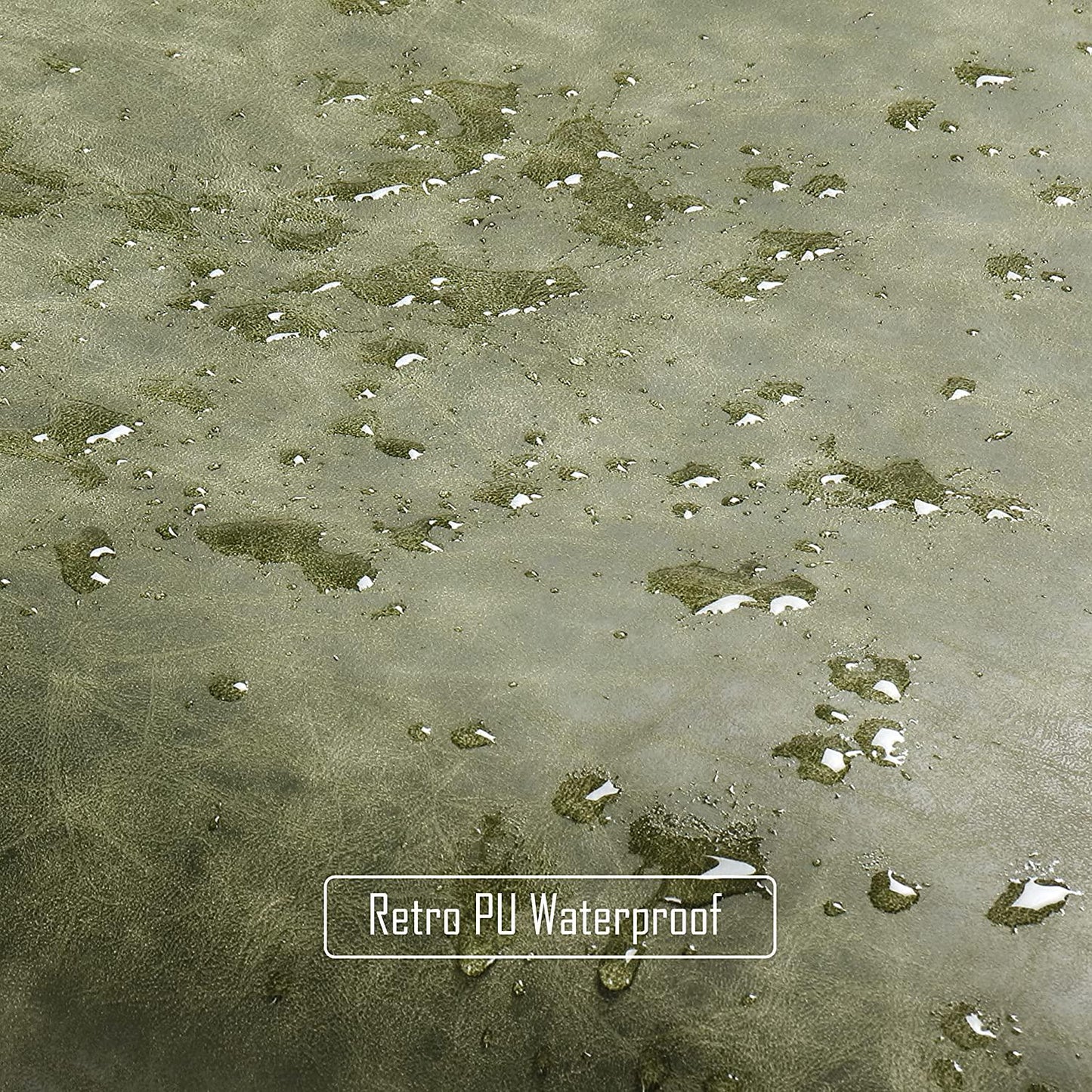 Finnhomy Bar Stools Set of 2 Counter Height, Swivel Barstools with Footrest and Backless, Height Adjustable Modern Bar stools for Kitchen, Vintage Leather, Retro Green