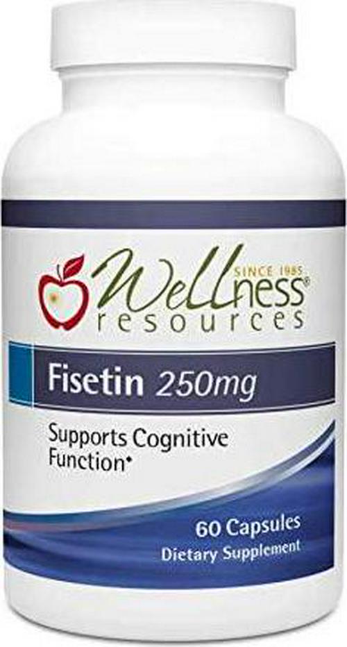 Fisetin 250mg - Great Value (250mg per Capsule, 60 Capsules) - Novusetin Supplement for Memory, Focus, Brain Health - Gluten-Free, Non-GMO, Vegan