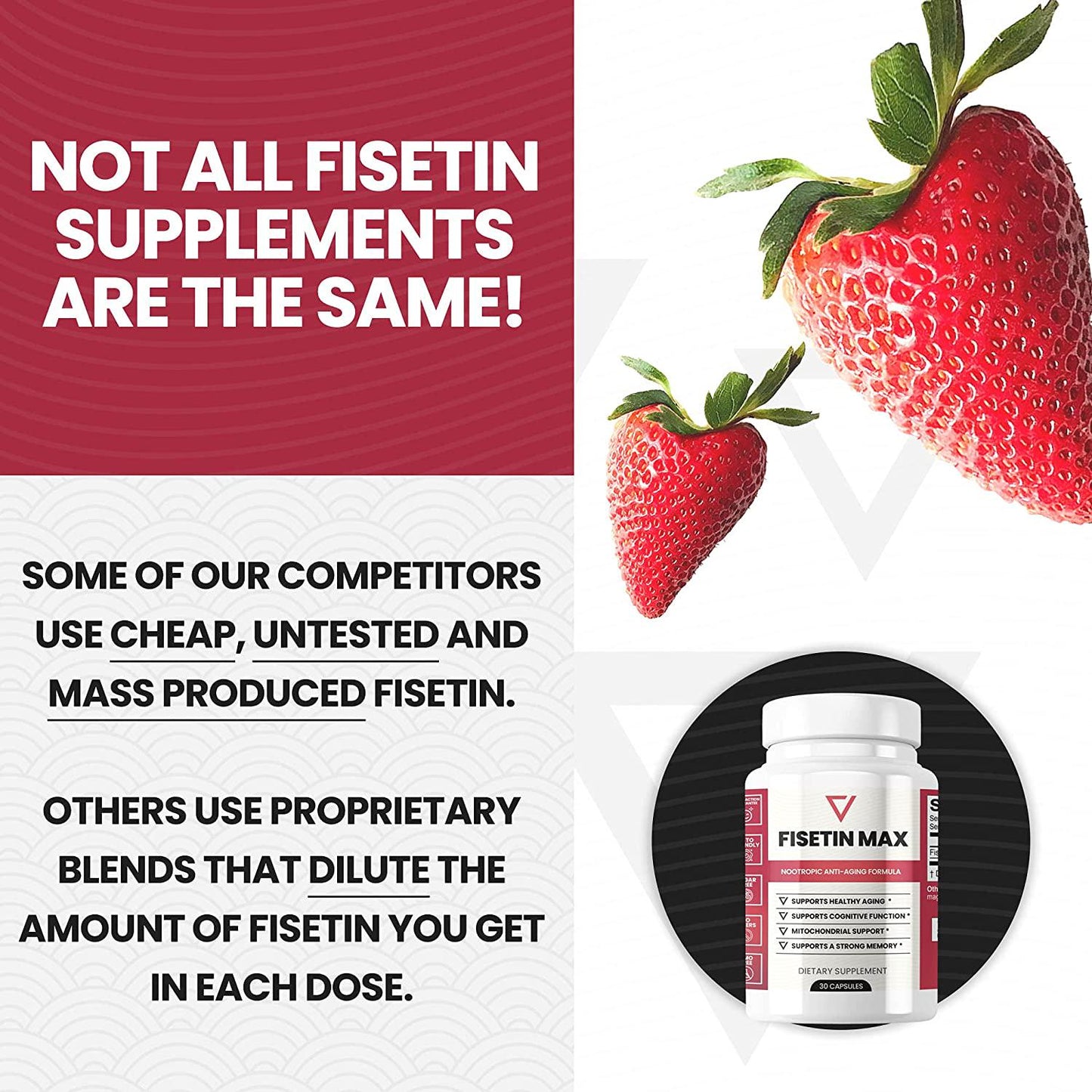 Fisetin Max | Nootropic Anti-Aging Supplement - Doctor Approved Antioxidant Support for Healthy Aging, Better Brain Health, Improved Energy Levels, and Maintaining Strong Memory* - 30-Day Supply
