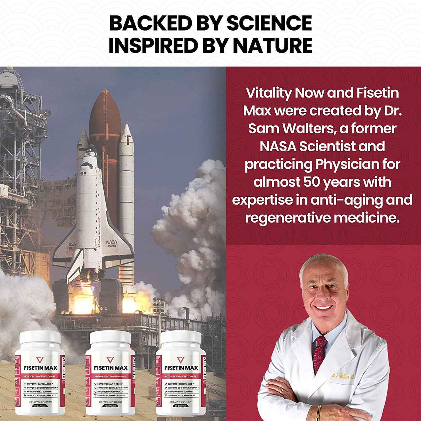 Fisetin Max | Nootropic Anti-Aging Supplement - Doctor Approved Antioxidant Support for Healthy Aging, Better Brain Health, Improved Energy Levels, and Maintaining Strong Memory* - 30-Day Supply