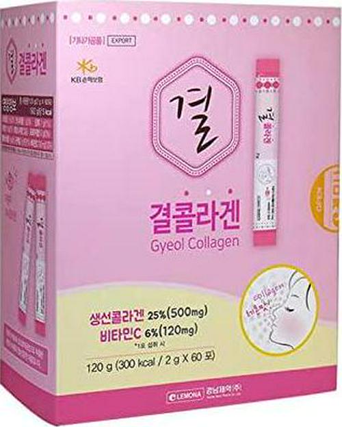 Fish Collagen Peptide [Lemona Gyeol Collagen] Small Molecule Fish Collagen and Vitamin C (20G X 60 Sachets) -Kyungnam Gyeol Collagen
