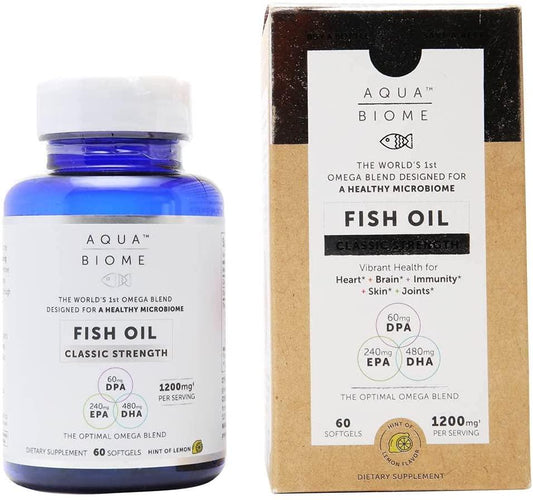 Fish Oil Classic Strength Aqua Biome 60 Softgel
