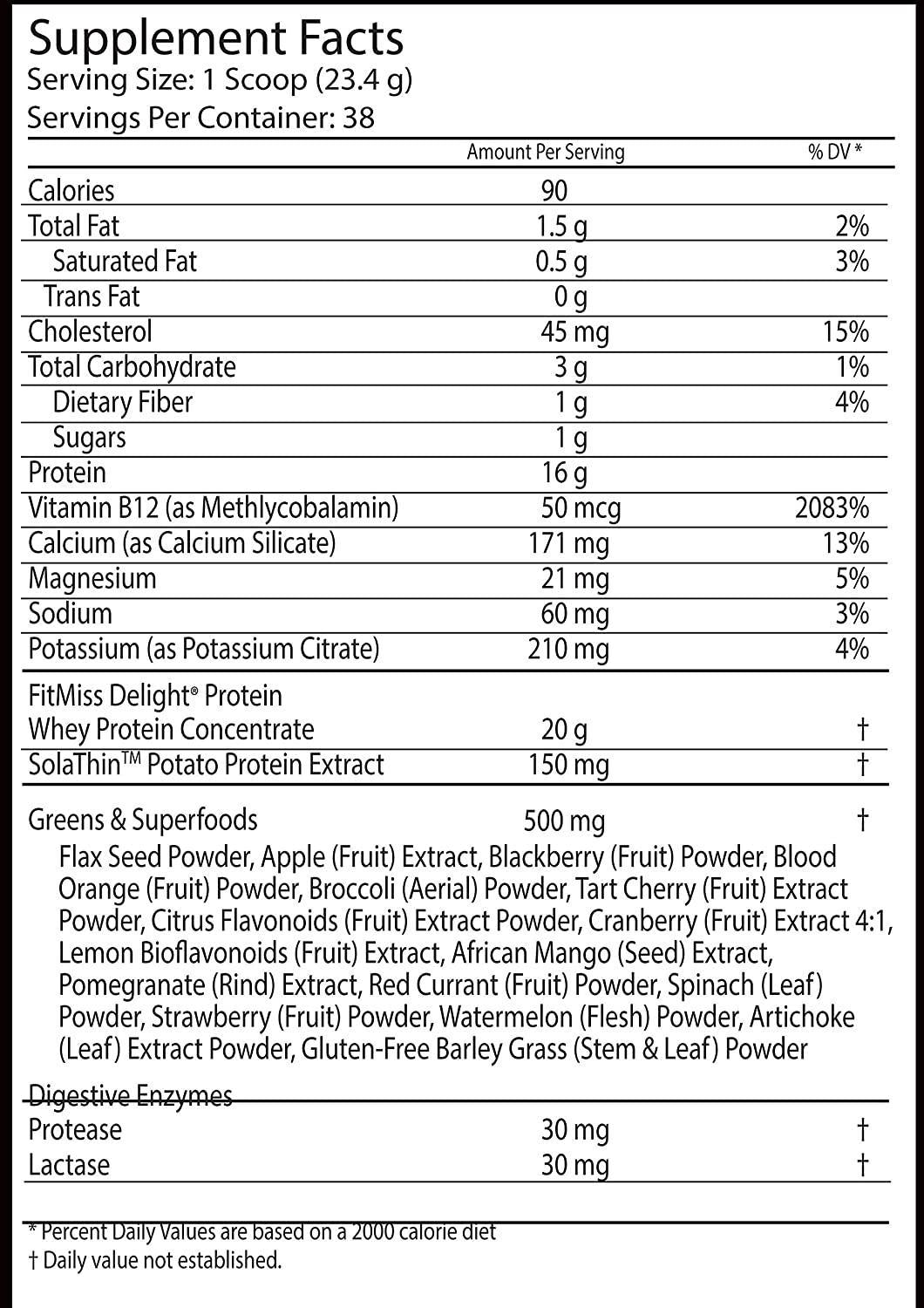 FitMiss Delight Protein Powder- Healthy Nutritional Shake for Women with Whey Protein, Fruits, Vegetables and Digestive Enzymes to Support Weight Loss and Lean Muscle Mass, Chocolate, 2 Pound