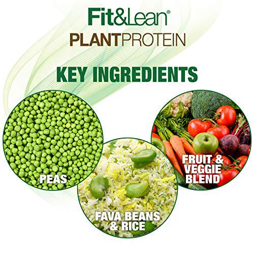 Fit and Lean Plant Protein Meal Replacement Protein Powder Vanilla, 18.72 Ounce