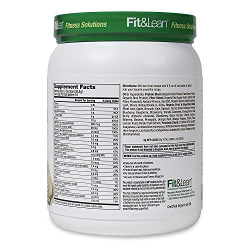 Fit and Lean Plant Protein Meal Replacement Protein Powder Vanilla, 18.72 Ounce
