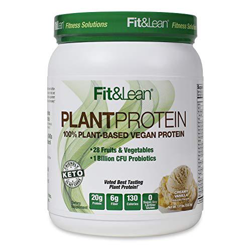 Fit and Lean Plant Protein Meal Replacement Protein Powder Vanilla, 18.72 Ounce