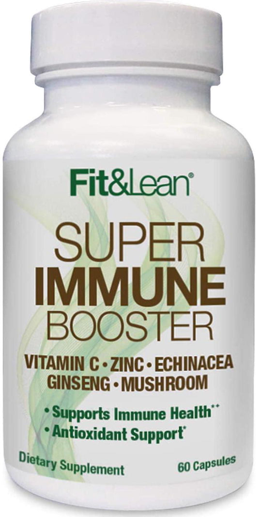 Fit and lean Super Immune Booster With Vitamin C, Zinc and Echinacea, Immune Support, Antioxidants, 60 Ct