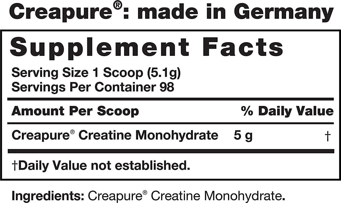 Fitness Labs Creapure German Creatine Powder, 98 Servings, 500 Grams