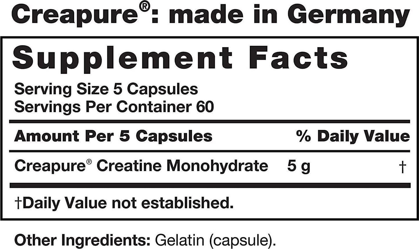 Fitness Labs Creapure German Creatine 1000 Mg, 300 Capsules