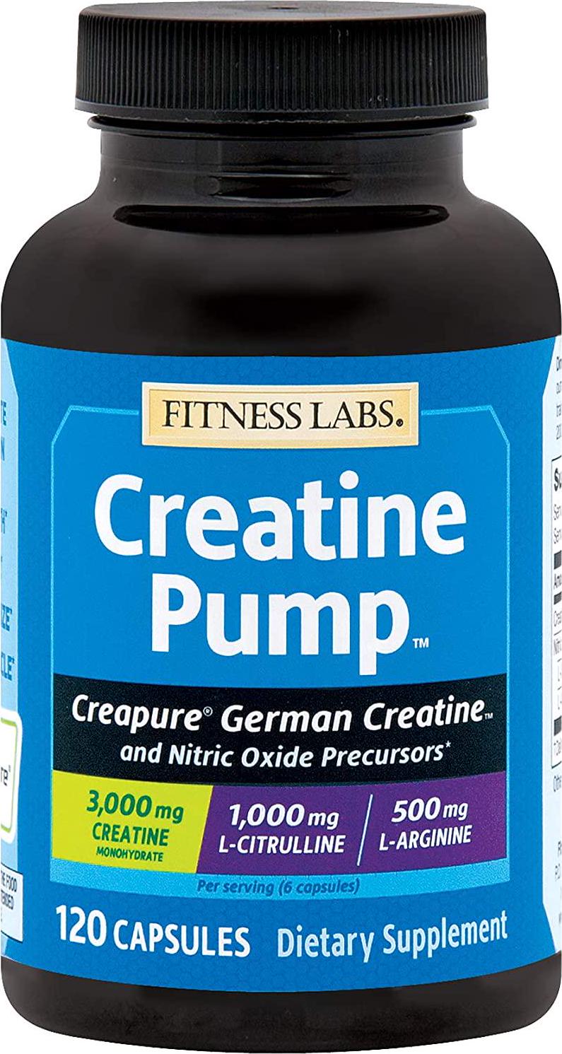 Fitness Labs Creatine Pump With L-Citrulline And L-Arginine (120 Capsules)