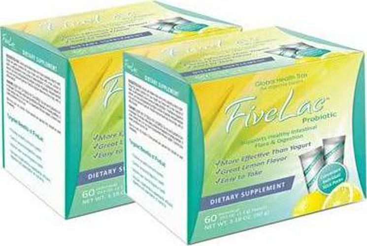 Fivelac Five Lac Probiotic Cleanse Candida Defense 2 Boxes! (120 packs)