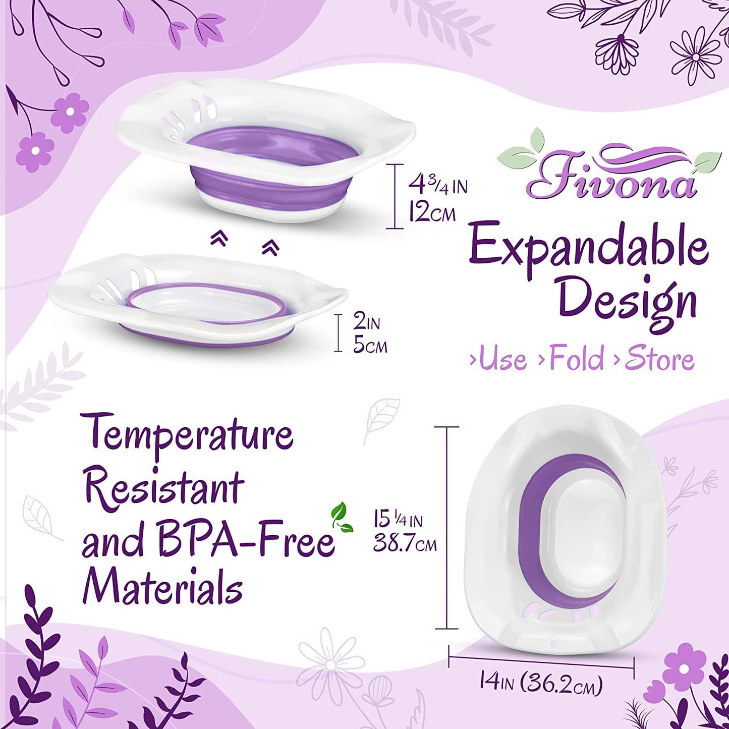 Fivona Yoni Steam Kit Over The Toilet Seat with Steaming Herbs Blue Moon Recipe for Detox, Cleansing, PH Balance and Odor Control