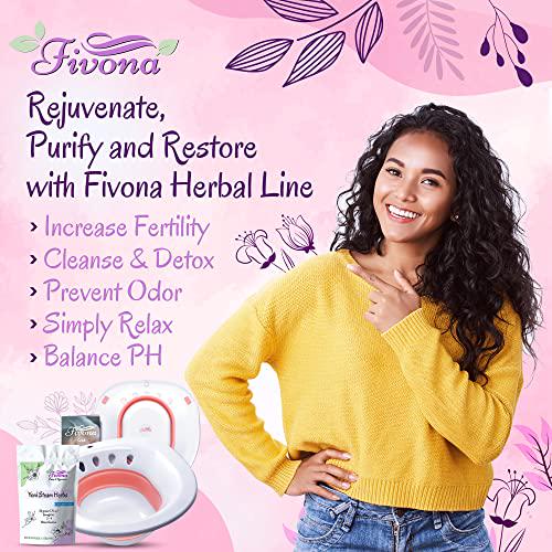 Fivona Yoni Steam Kit 2 in 1 Steam Seat with Steaming Herbs Bundle - at Home V-SPA Cleansing Set for Toilet Bowl - Detox and Rejuvenate with All-Natural Herbal Therapy