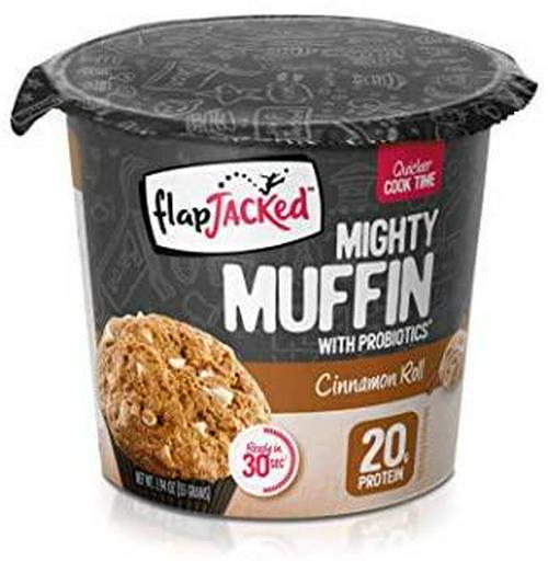 FlapJacked Cinnamon Roll 20g Protein Mighty Muffin 12 Pack,, Cinnamon Roll 660 grams, Pack of 12