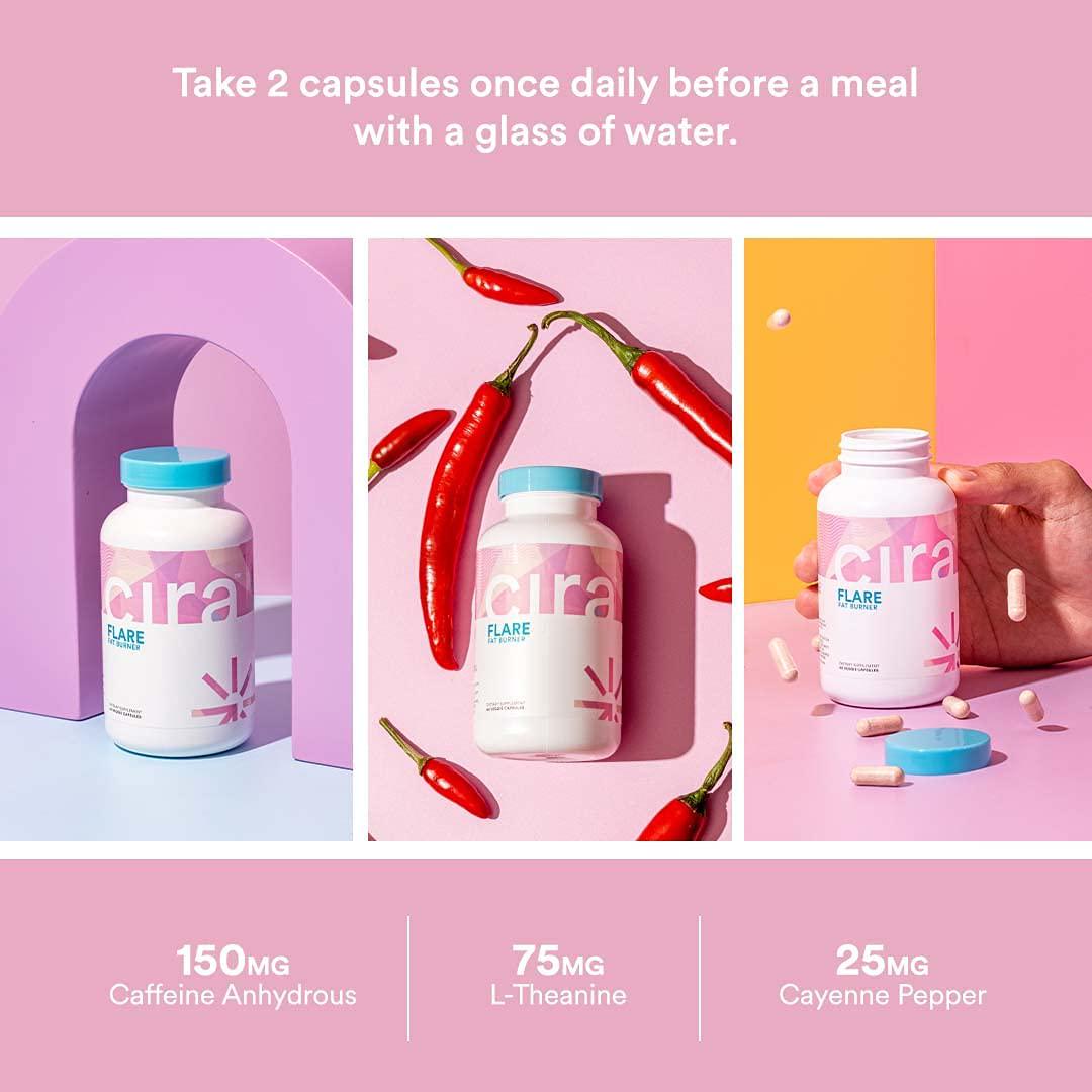 Flare Body Support for Women - Energy Booster, Metabolism, and Detox for Women w/ Acetyl L Carnitine, EGCG, and Cayenne Pepper Extract - 60 Veggie Capsules (30 Servings)