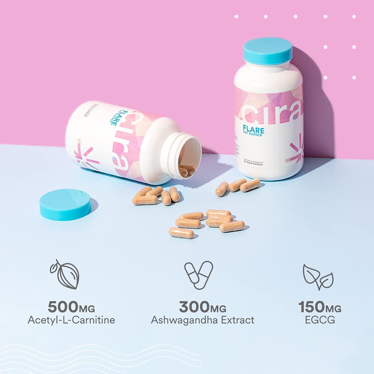 Flare Body Support for Women - Energy Booster, Metabolism, and Detox for Women w/ Acetyl L Carnitine, EGCG, and Cayenne Pepper Extract - 60 Veggie Capsules (30 Servings)