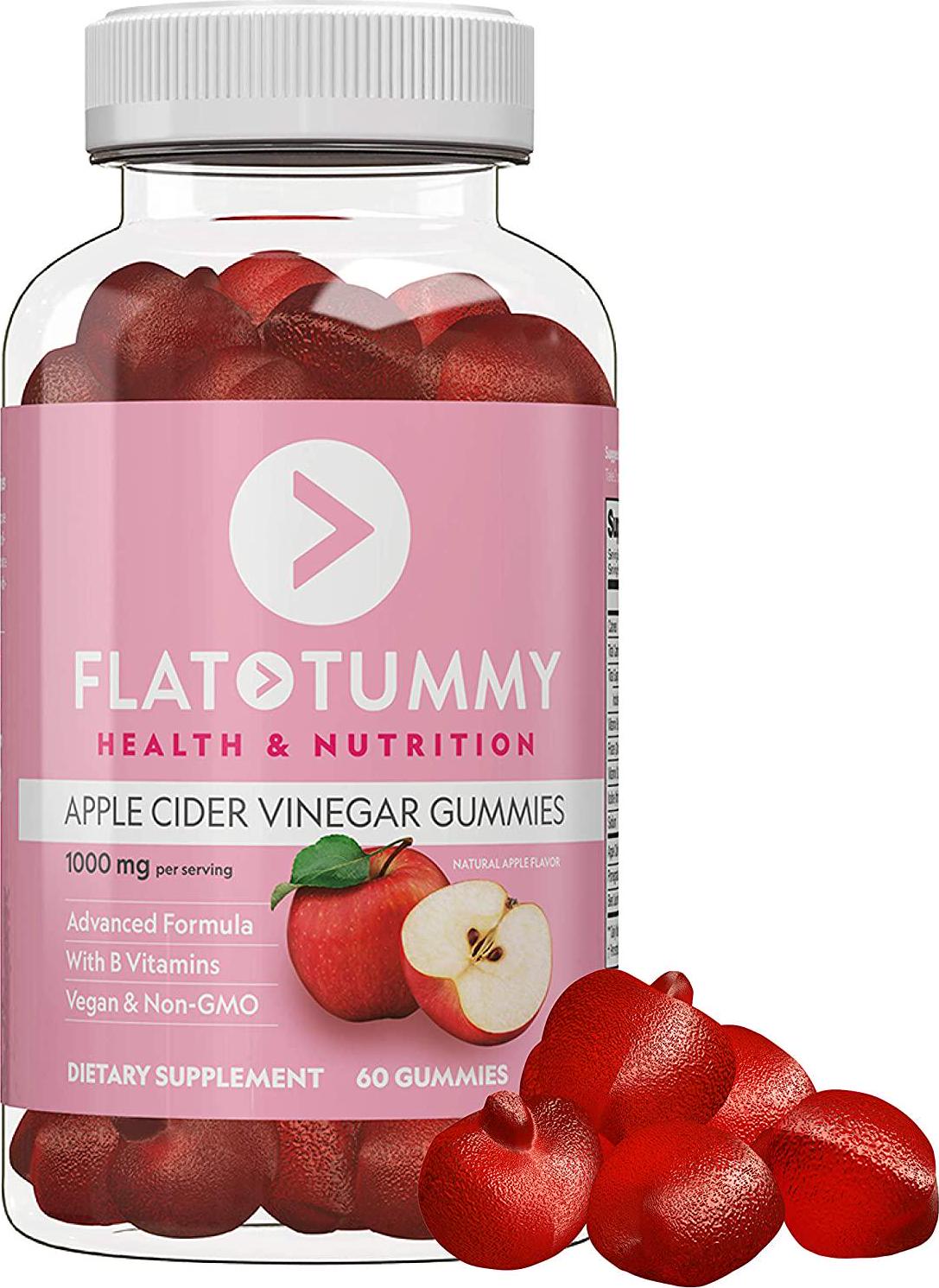 Flat Tummy Tea Apple Cider Vinegar Appetite Suppressant Gummies, 60-Ct.