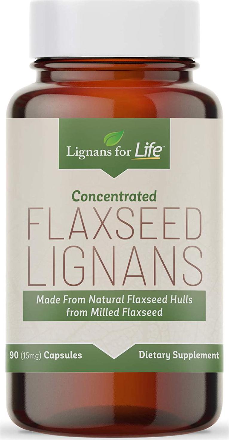 Flaxseed Lignans - 15 mg Organic Flaxseed for Dogs - 90ct 15mg Capsules - Lignans for Life