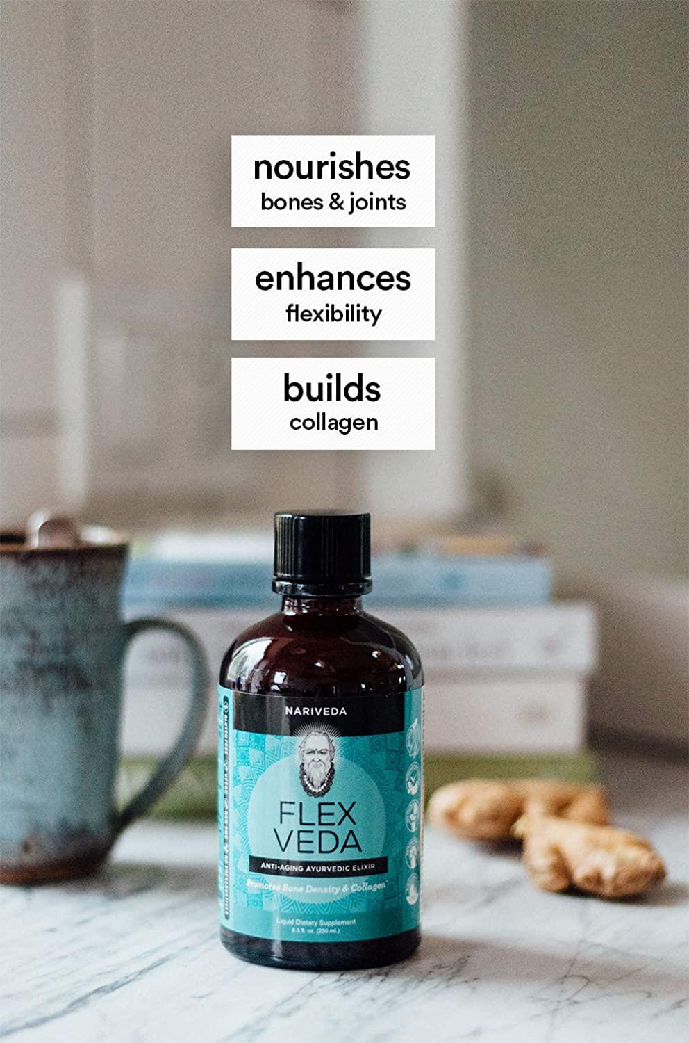 Flex Veda by Nariveda | Ayurvedic Support for Strong Bones, Healthy Joints and Lean Muscle | Formulated with OptiMSM, Vegan Omega-3 Fatty Acids and The World's Most BioAvailable Form of Turmeric