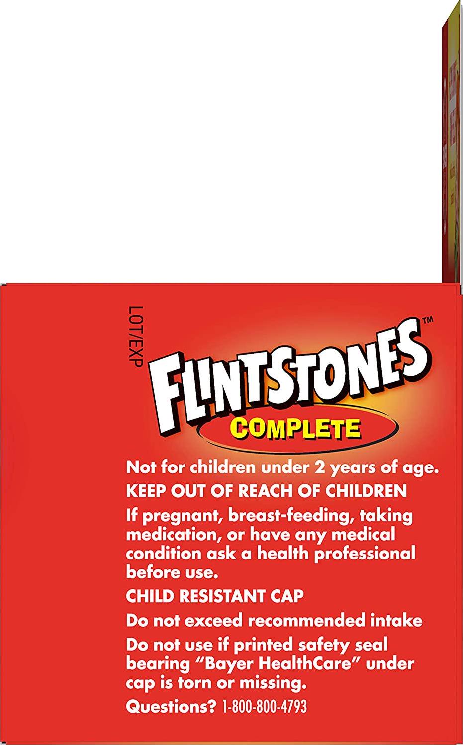 Flintstones Complete Multivitamin Supplement, Chewable Tablets, 60 Count, (Pack of 2)