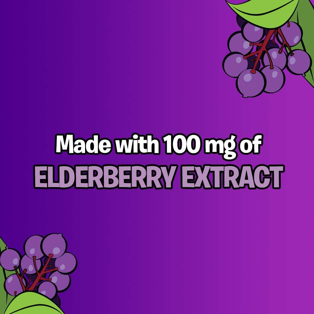 Flintstones Kids Elderberry Gummies with Immunity Support from Vitamin C and Zinc, Gluten Free, Dietary Supplement, 60 Count