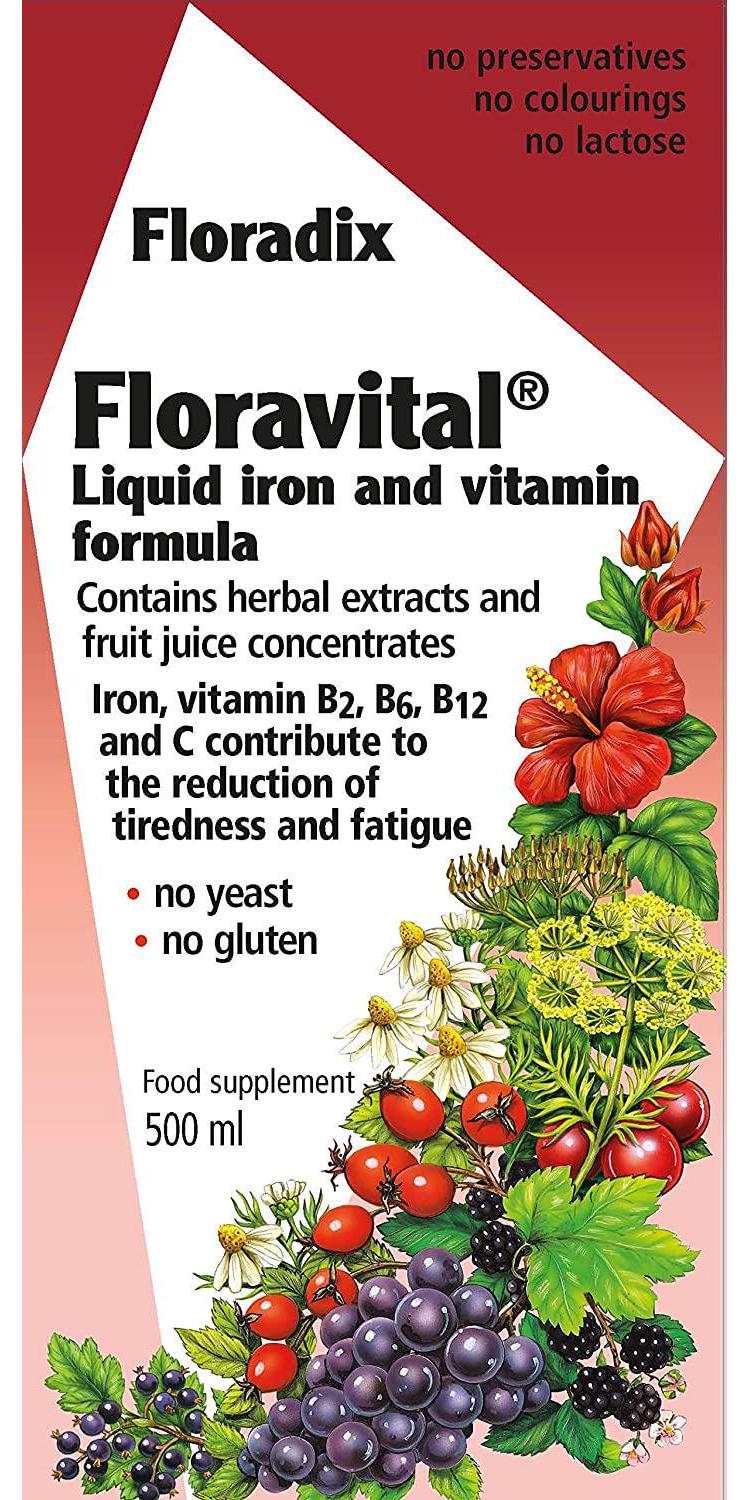 Floradix Floravital Liquid Herbal Iron Extract 500ml