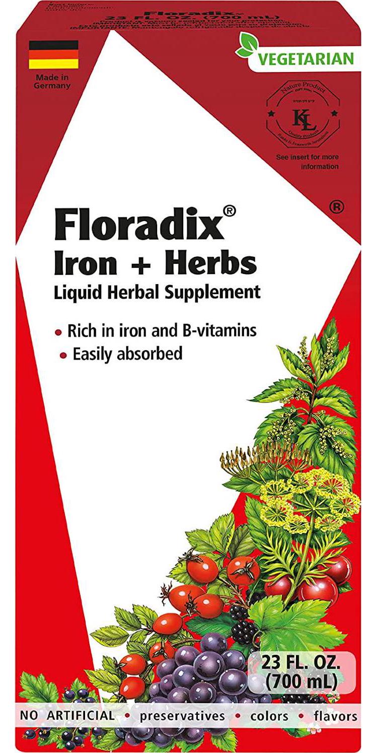 Floradix, Iron and Herbs Vegetarian Liquid Supplement for Energy Support, 23 Oz