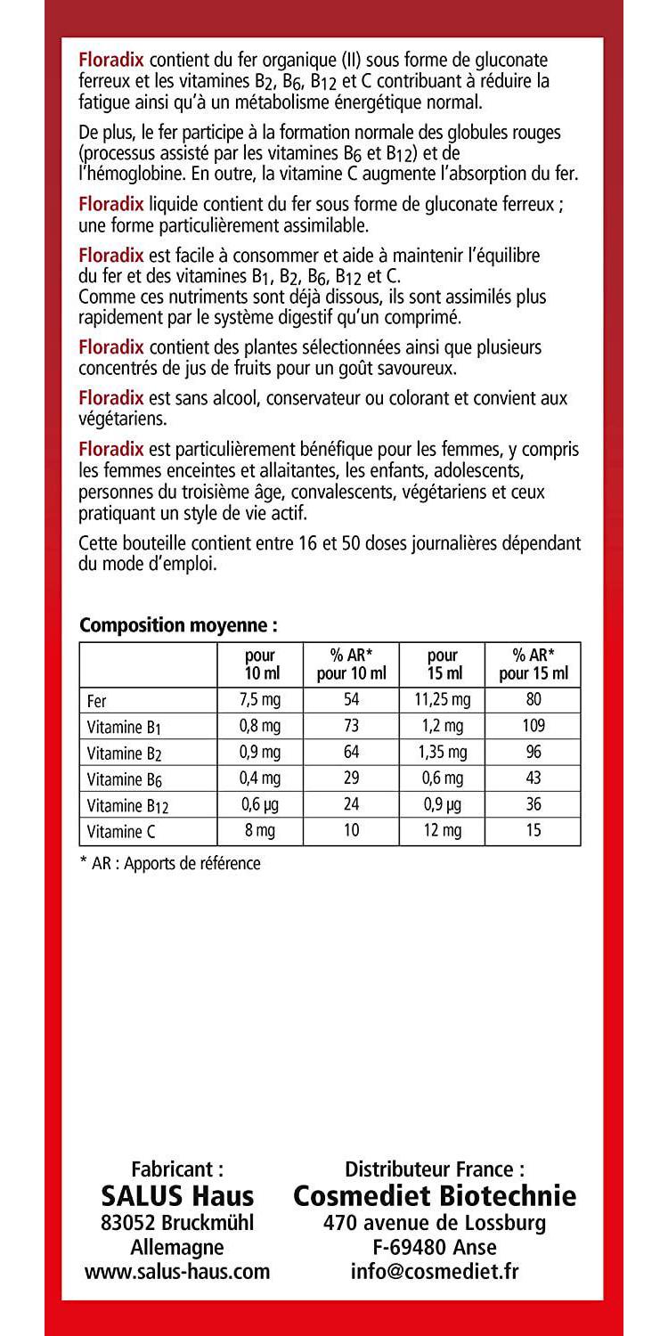Floradix Liquid Iron Plus, 250ml