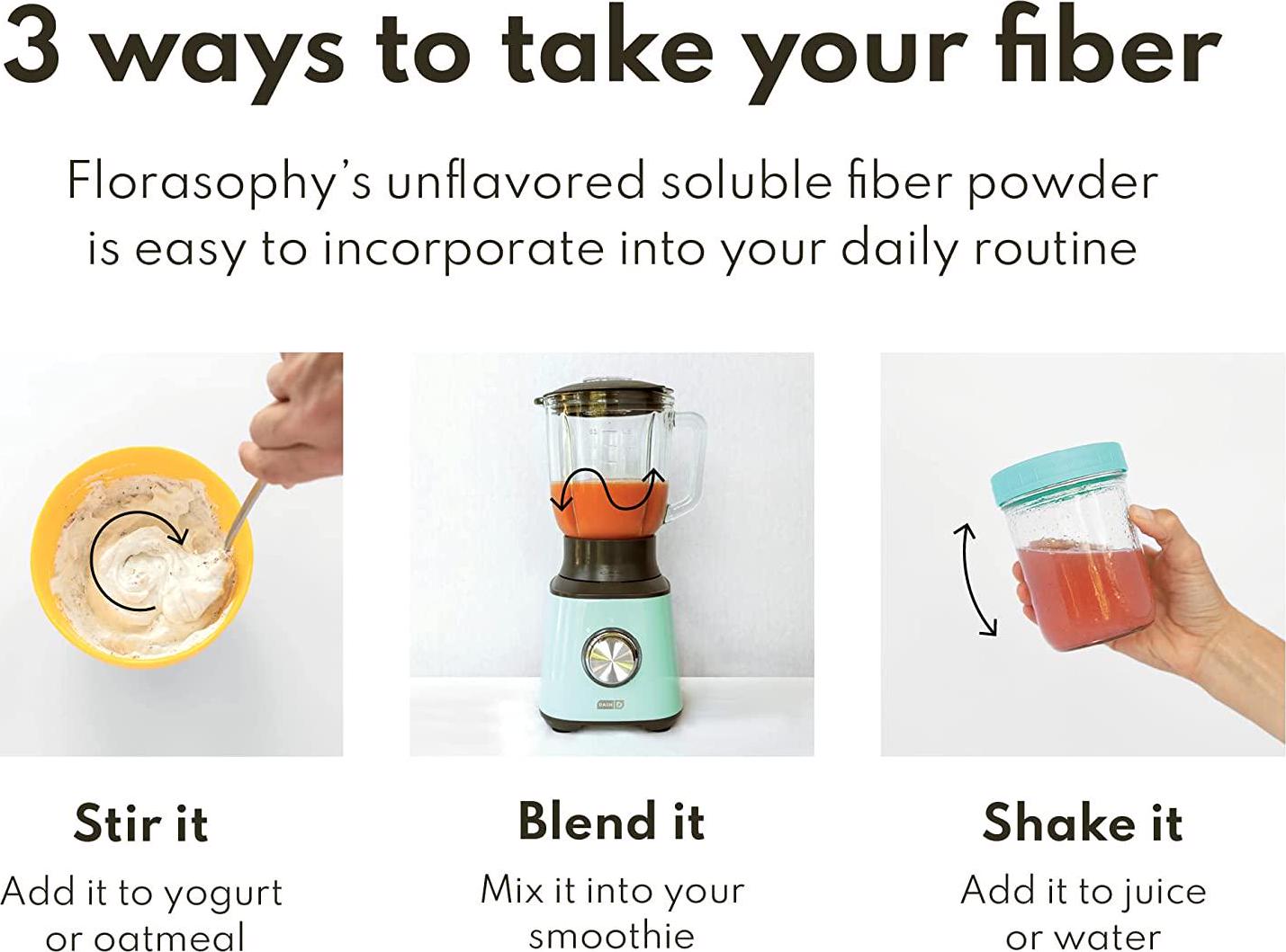 Florasophy Firm Up - Soluble Organic Prebiotic Fiber Supplement Powder for Digestive Health, Diarrhea, Irritable Bowel Syndrome, 36 Servings