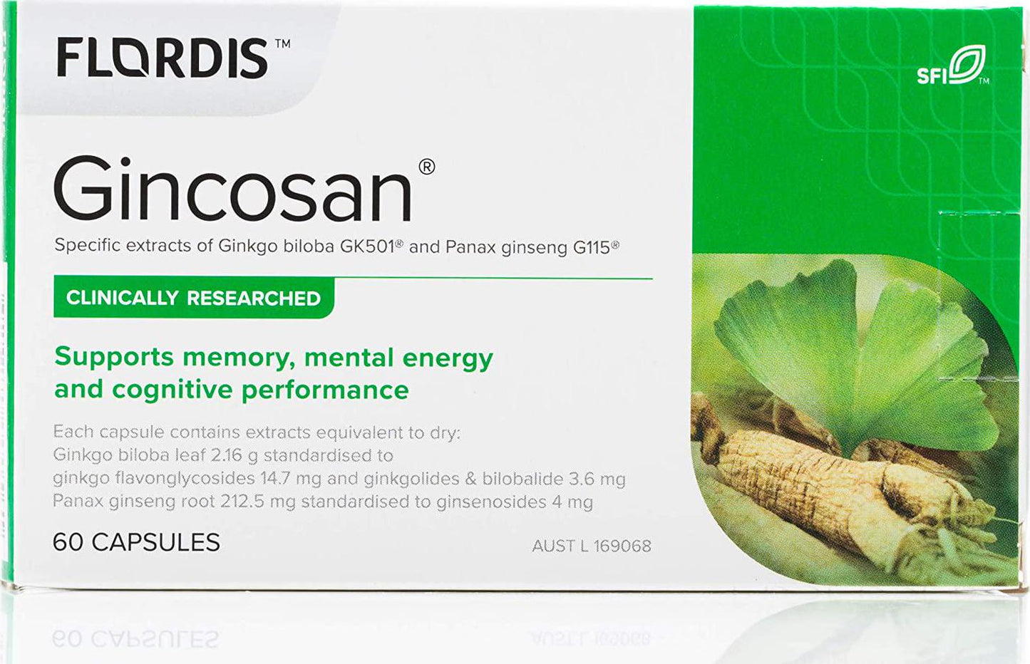 Flordis Gincosan for Mental Energy 60 Capsules