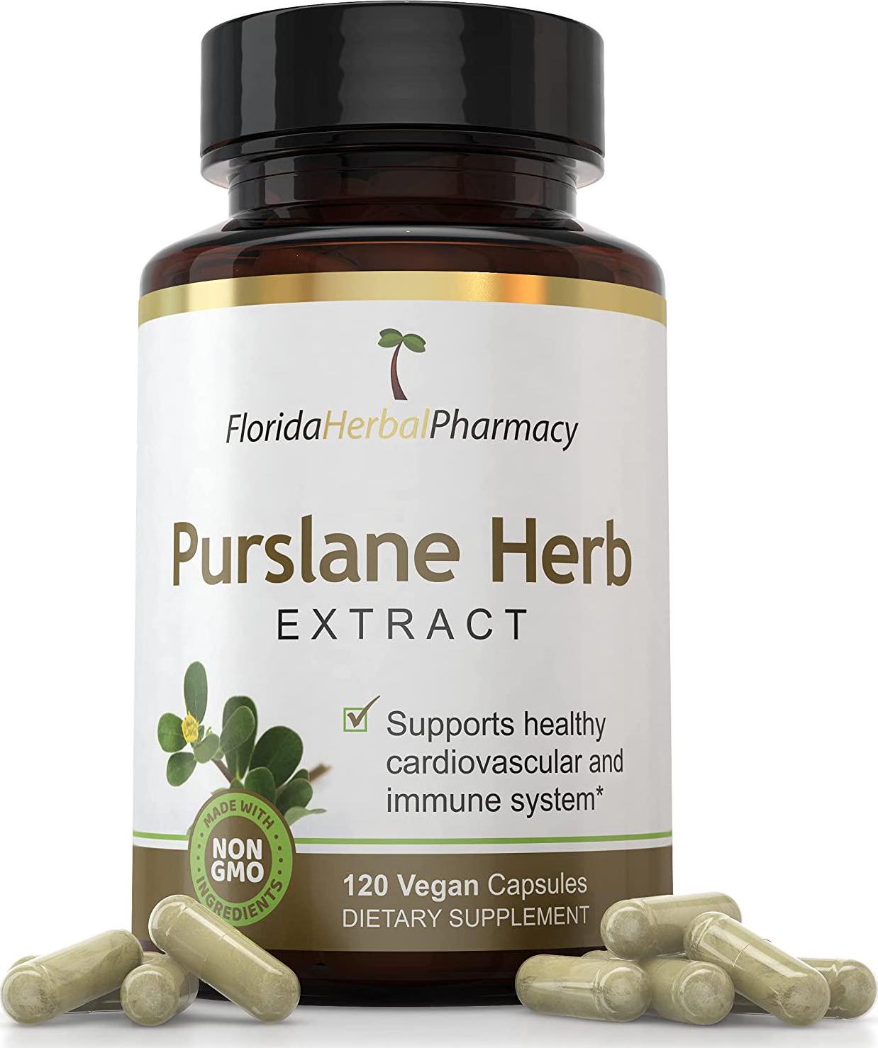 Florida Herbal Pharmacy, Purslane Herb Extract Capsules 10:1 (120 Capsules)