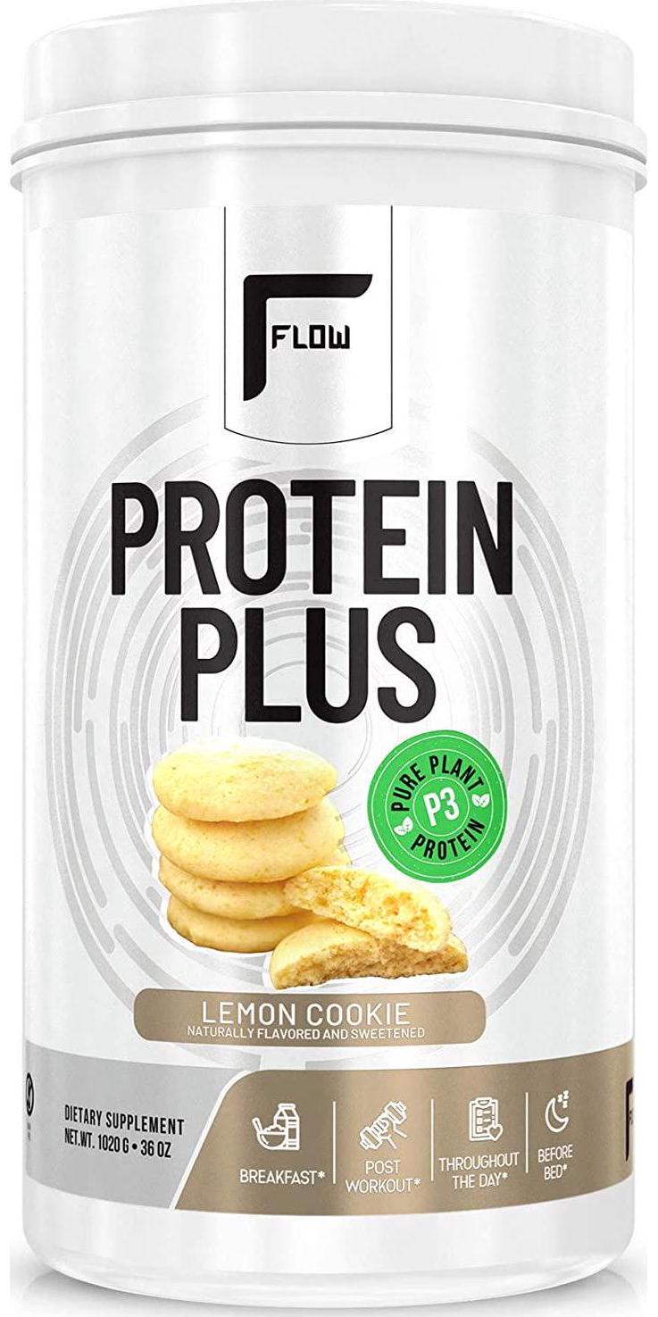 Flow Supplements Plant-Based Protein Plus Lemon Cookie Plus Vegan-Friendly Amino9â ¢ | Non-GMO Lean Meal Replacement Rich with Vitamins, Minerals, Antioxidants, BCAAs, EAAs, 30 Serving